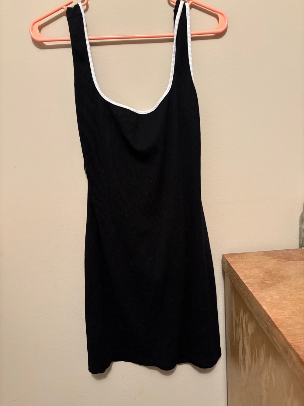 Princess Polly Black Mini Dress with White Trim